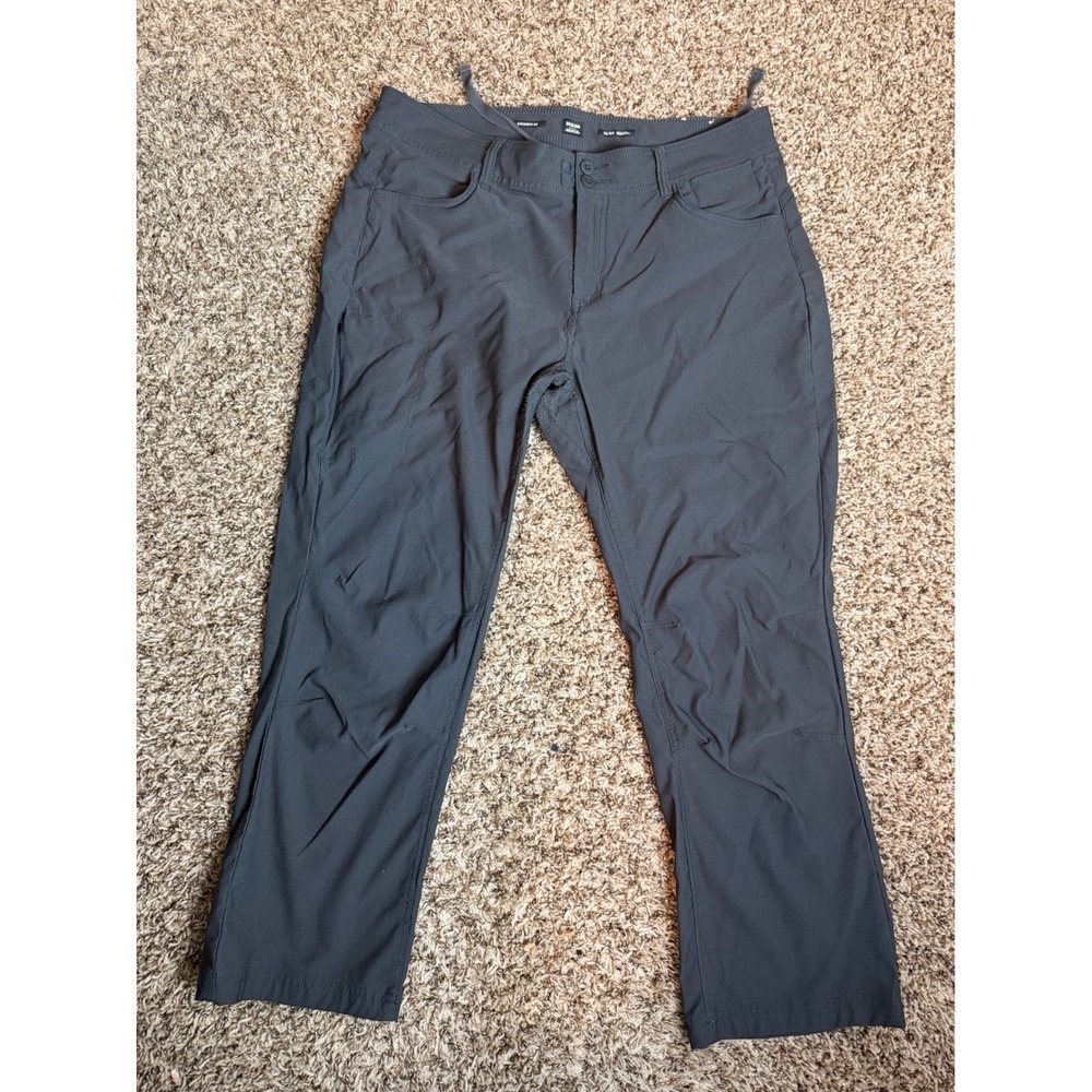 Prana Halle Straight Fit Hiking Pants Womens 16 Short Grey Outdoor Trail